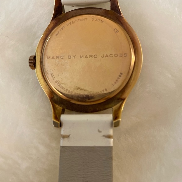 Marc by Marc Jacobs Gold & White Logo Bezel Watch main image 4